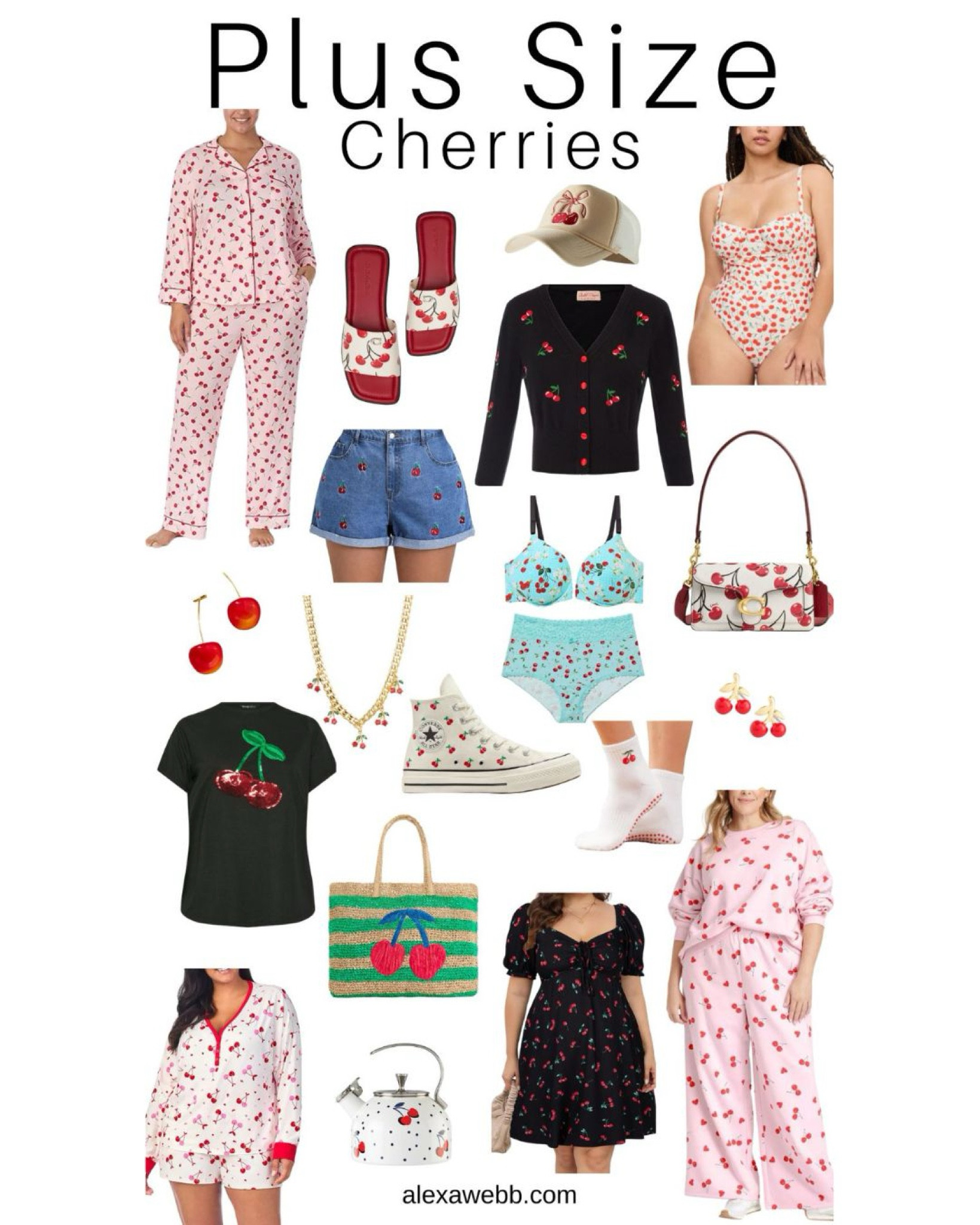Plus Size Cherries Round-Up - A plus size collection of cherry-themed clothing and accessories. Alexa Webb

#LTKPlusSize #LTKStyleTip