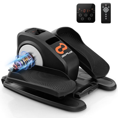 Costway Under Desk Elliptical Machine w/ Display Monitor Remote Control for Home Office Black | Target