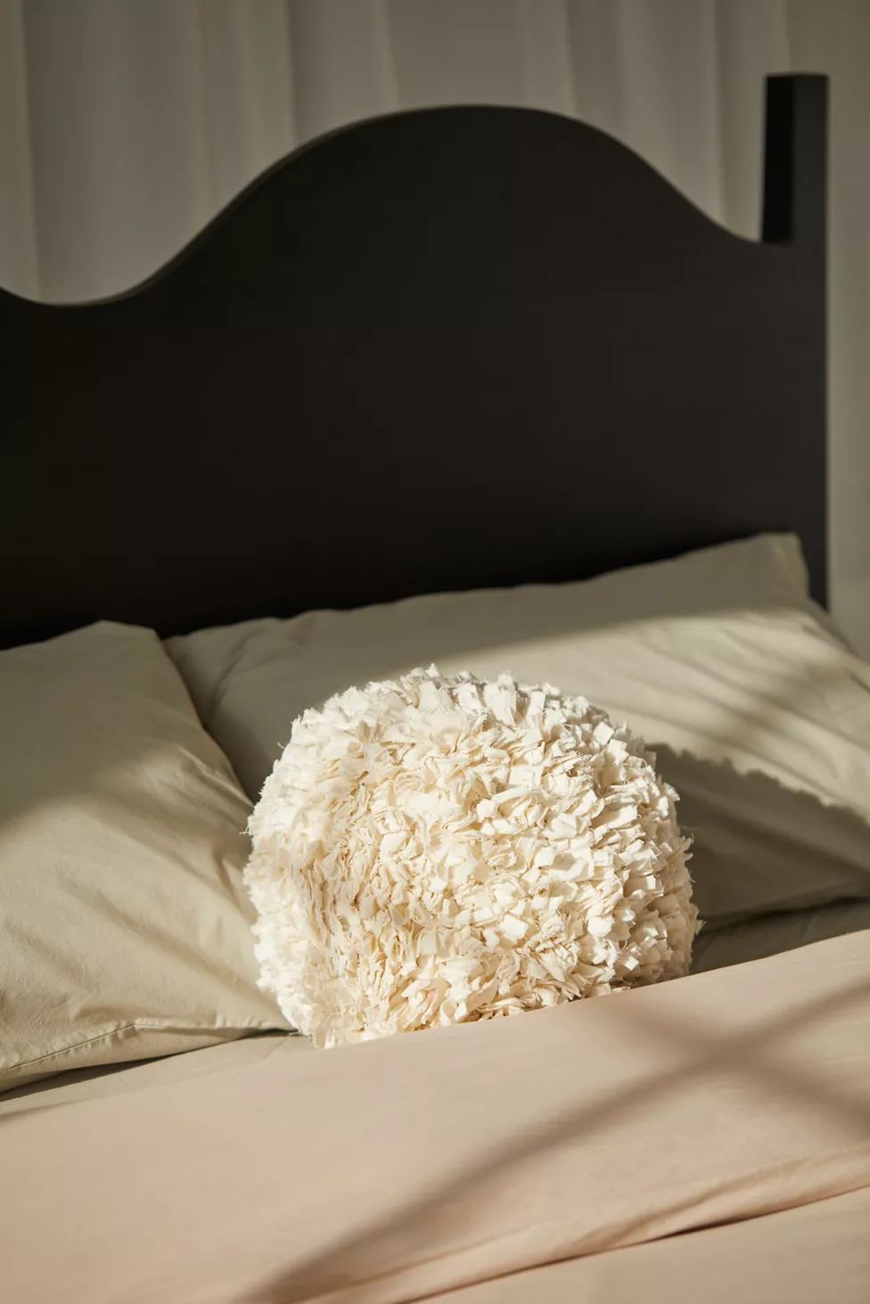 Raw Edge Shag Ball Throw Pillow | Urban Outfitters (US and RoW)