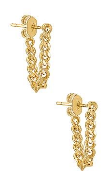 EIGHT by GJENMI JEWELRY Chain Hug Earring in 12K Gold Dipped from Revolve.com | Revolve Clothing (Global)