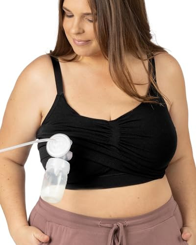 Kindred Bravely Sublime Sleep Pumping Bra Hands Free, Adjustable Pumping & Nursing Bra with EasyClip for All Breast Pumps (Black, Small Busty) | Amazon (US)