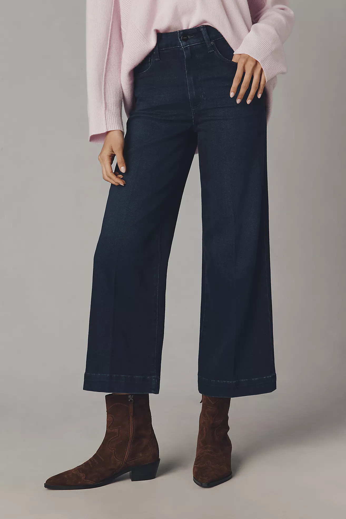 PAIGE Anessa High-Rise Crop Wide-Leg Jeans | Anthropologie (US)