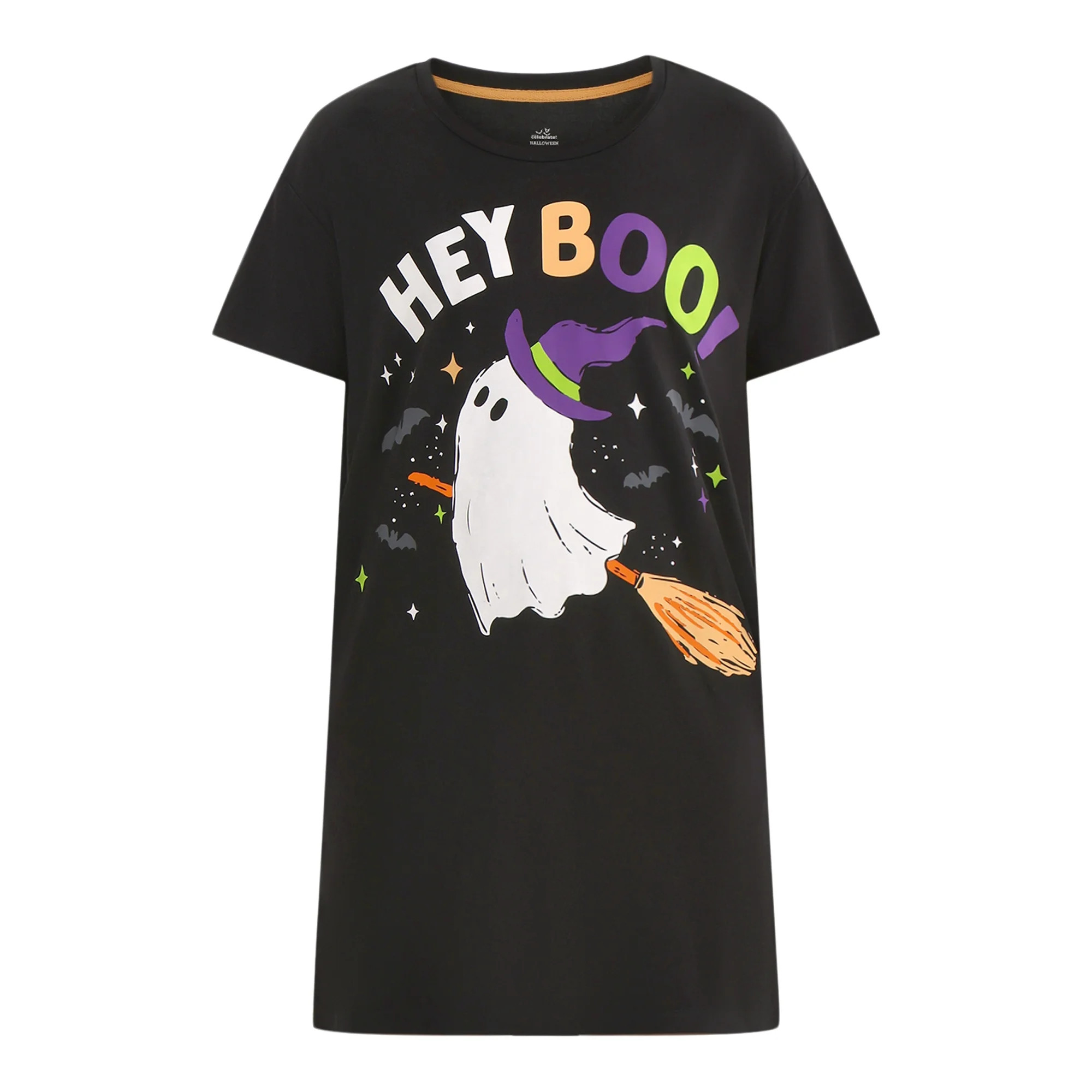 Halloween Women's Printed Sleepshirt Top and Socks Set from Way to Celebrate, 2-Piece, Sizes XS-3... | Walmart (US)