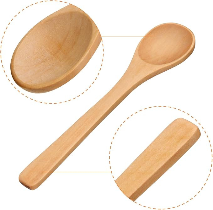 30 Pieces Mini Wooden Spoon Small Soup Spoons Serving Spoons Condiments Spoons Wooden Honey Teasp... | Amazon (US)