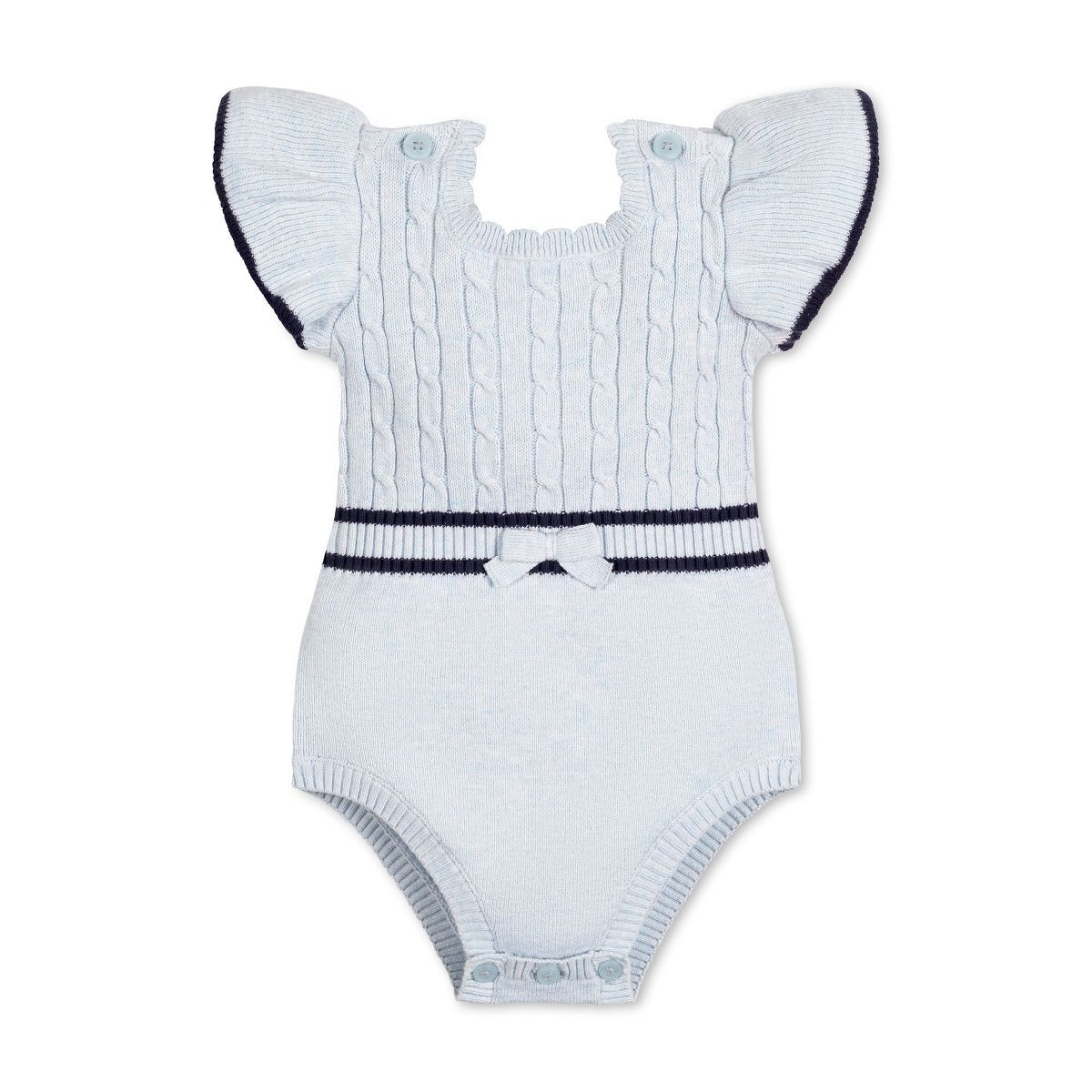 Hope & Henry Layette Baby Girl Flutter Sleeve Sweater Romper, Infant | Target