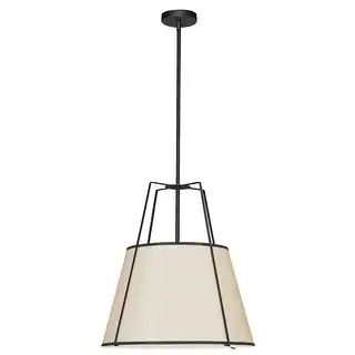 Dainolite Trapezoid Contemporary Cream Luxury Pendant Light Modern Pendant Light w/ Cream Tapered... | Bed Bath & Beyond