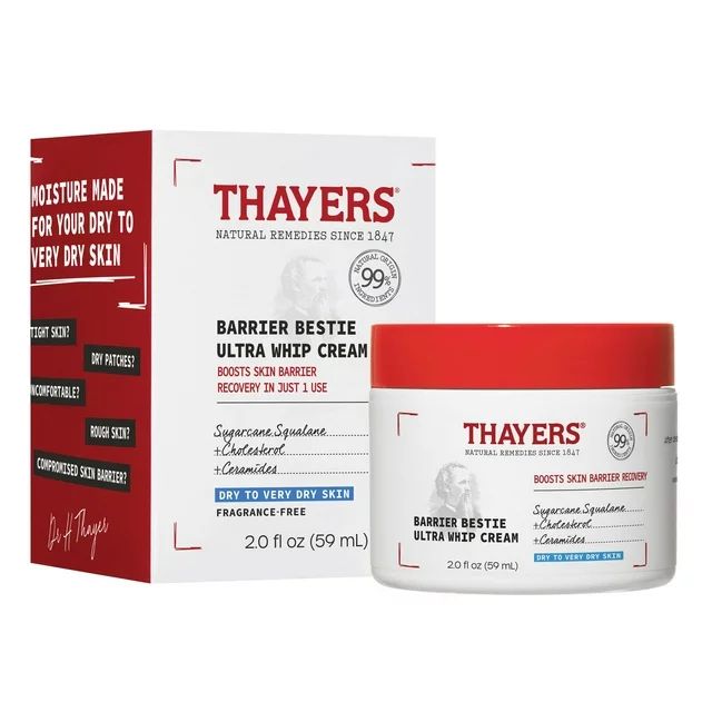 Thayers Barrier Bestie Ultra Whip Cream with Sugarcane Squalene, Cholesterol, and Ceramides | Walmart (US)