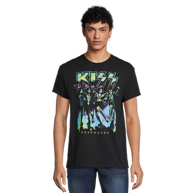 KISS Men's & Big Men's Band Graphic Tee, Sizes S-3XL - Walmart.com | Walmart (US)