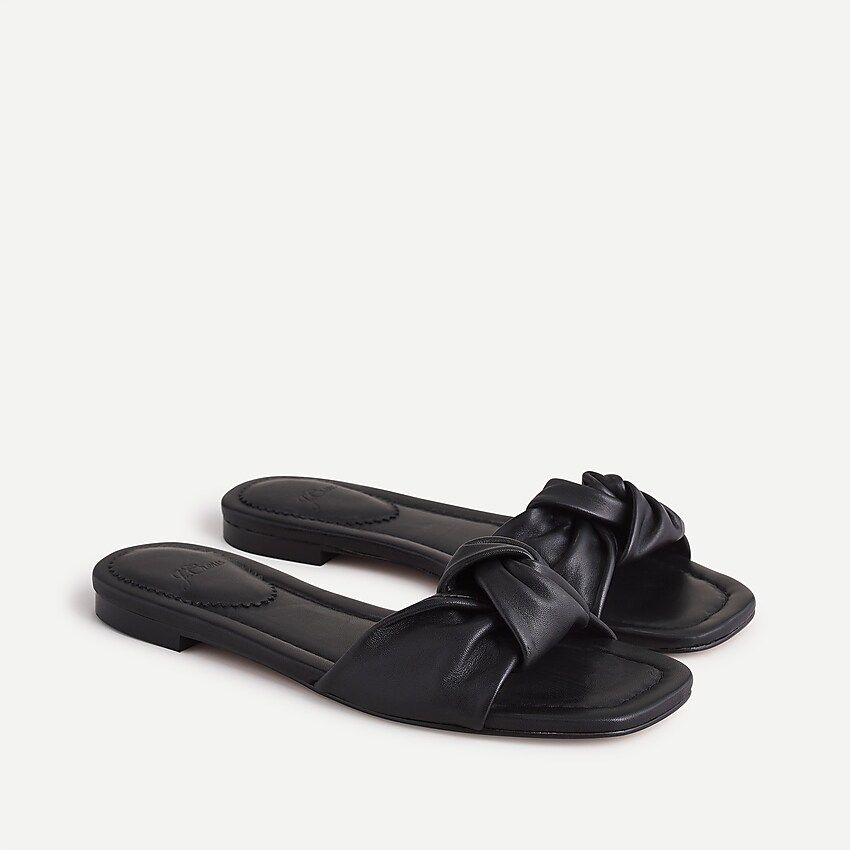 Knotted sandals in leather | J.Crew US