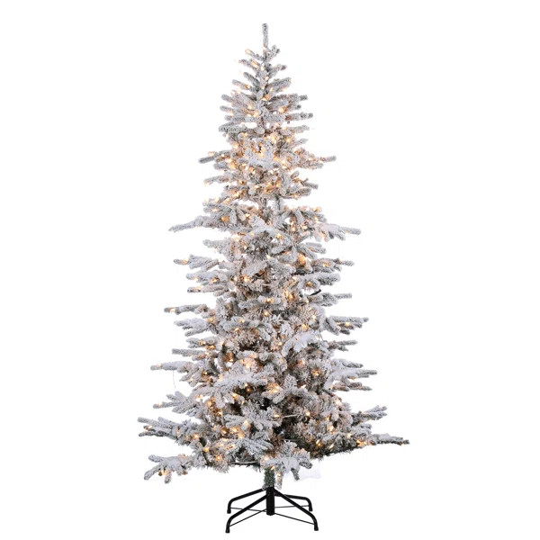 90'' Lighted Artificial Fir Christmas Tree | Wayfair North America