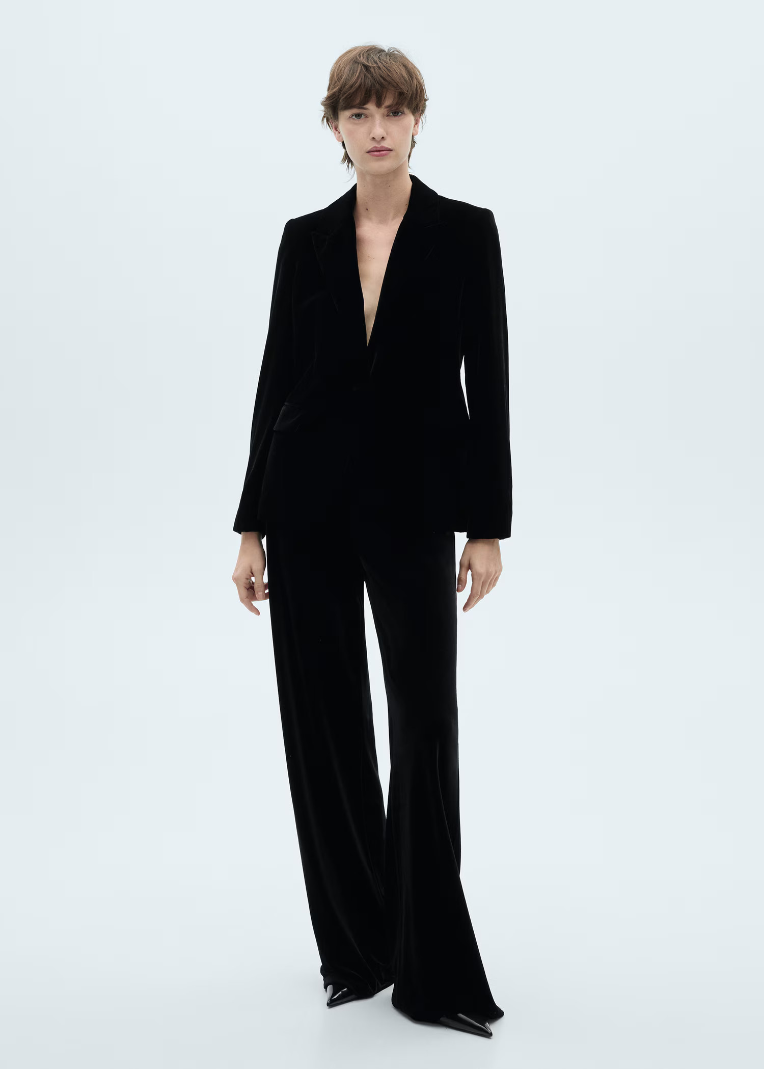 Structured velvet jacket - Women | MANGO USA | Mango (US/MX/AU)