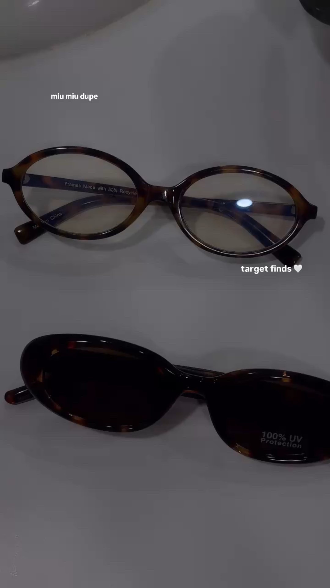 ✨ Target finds coming in hot! 🔥 These sunnies are giving miu miu dupe on a budget 🕶️💅 — affordable + chic, because we don’t gatekeep over here 💁🏻‍♀️💖 Shop the look + elevate your everyday style 🌿🫧☁️ #miumiu #dupe #glasses
#target #finds #cheap #inspo 
#viral ✨

#LTKBeauty #LTKStyleTip #LTKFindsUnder50