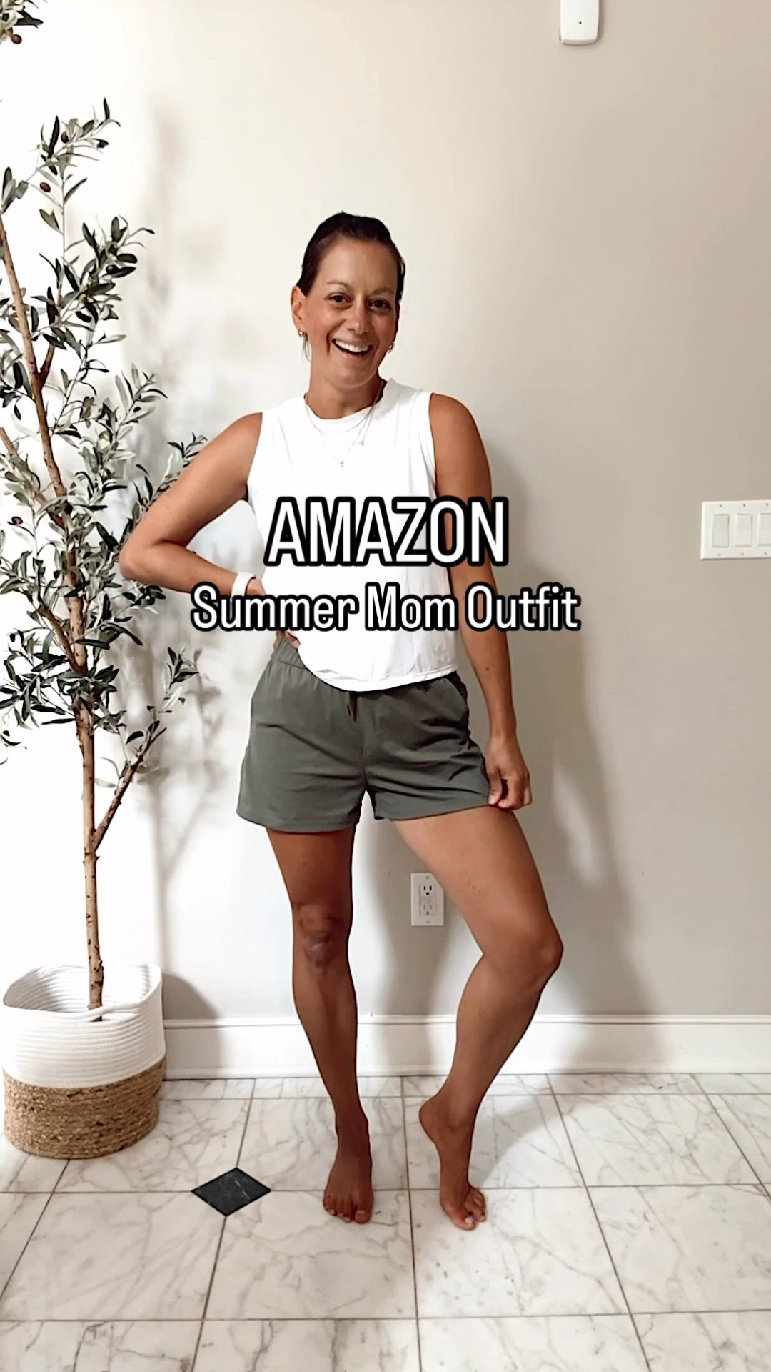 Amazon summer mom outfit with the most comfortable athletic shorts! They run true to size and are so stretchy. Workout top runs true to size. These white sneakers are super comfortable and so cute.  They run a tad big. Belt bag and sunglasses both from Amazon!



#LTKFindsUnder50 #LTKActive #LTKStyleTip