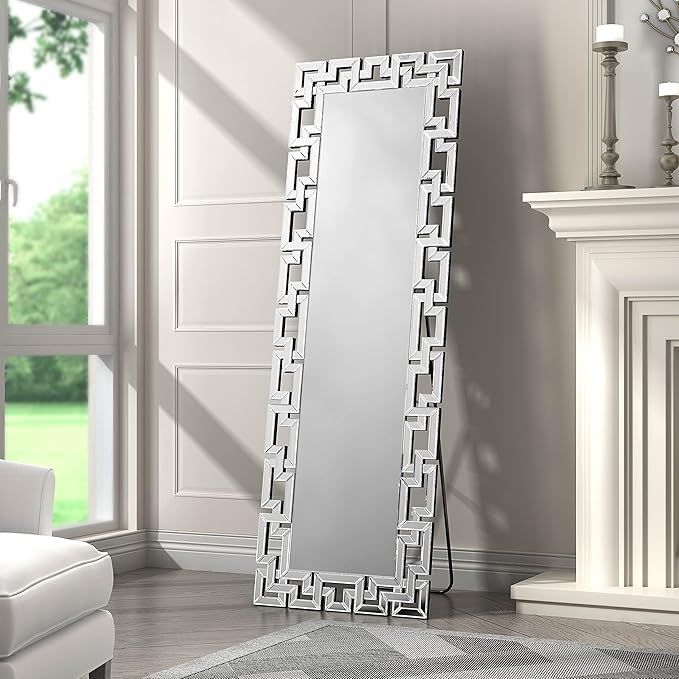 MUAUSU Decorative Full Length Mirror - Standing Hanging or Leaning Rectangle Floor Mirror 65''x 2... | Amazon (US)