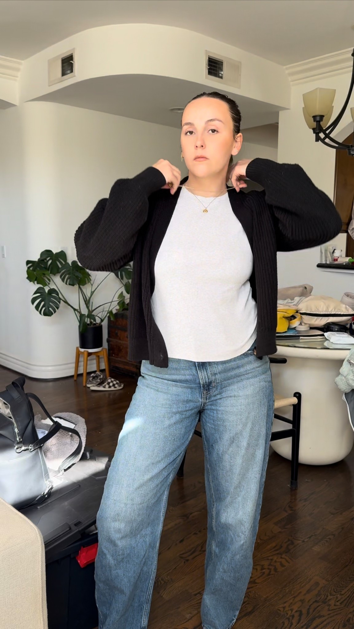 Quick OOTD to WFH while the baby is napping! I have lots of meetings and solo parenting today so I neeeeed comfort and simplicity 🌀 tee is TNA homestretch, can’t find the exact one, but love all TNA tops!

#LTKWorkwear #LTKStyleTip