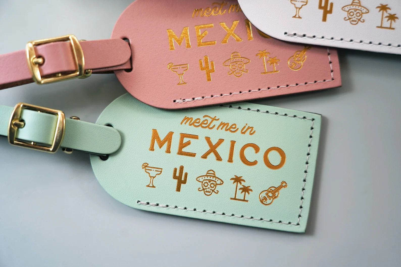 Mexico Icons Luggage Tags Wedding Favors or Bridesmaid Gift - Bridal Shower or Bachelorette Party... | Etsy (US)