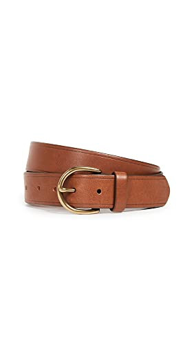 Madewell Women's Medium Perfect Leather Belt, Pecan, Brown, S | Amazon (US)