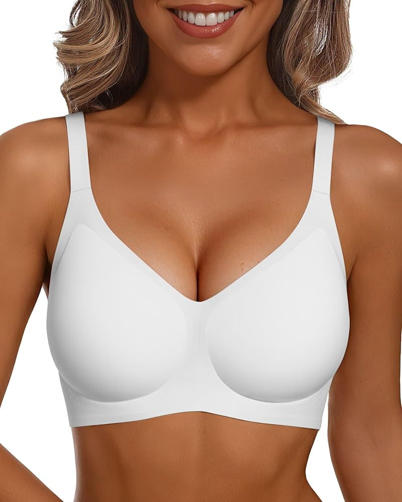 Vertvie Racerback Bras for Women Full Coverage Supportive Wireless Bras Push Up Seamless Bralette... | Amazon (US)