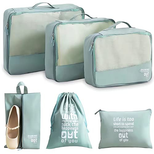 Packing Cubes for Suitcases,6 Set Travel Luggage Packing Organizers (BLUE) | Amazon (US)