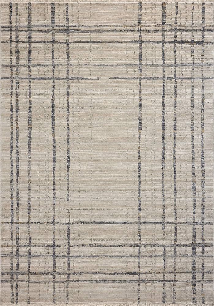 Loloi II Wade Collection WAE-05 Beige/Midnight 5'-3" x 7'-9" Area Rug | Amazon (US)