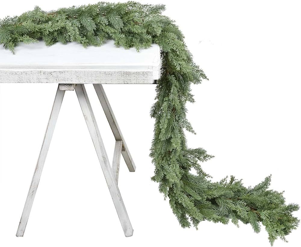 Artiflr Artificial Christmas Pine Garland, 6 Feet Winter Greenery Garland for Holiday Season Mant... | Amazon (US)