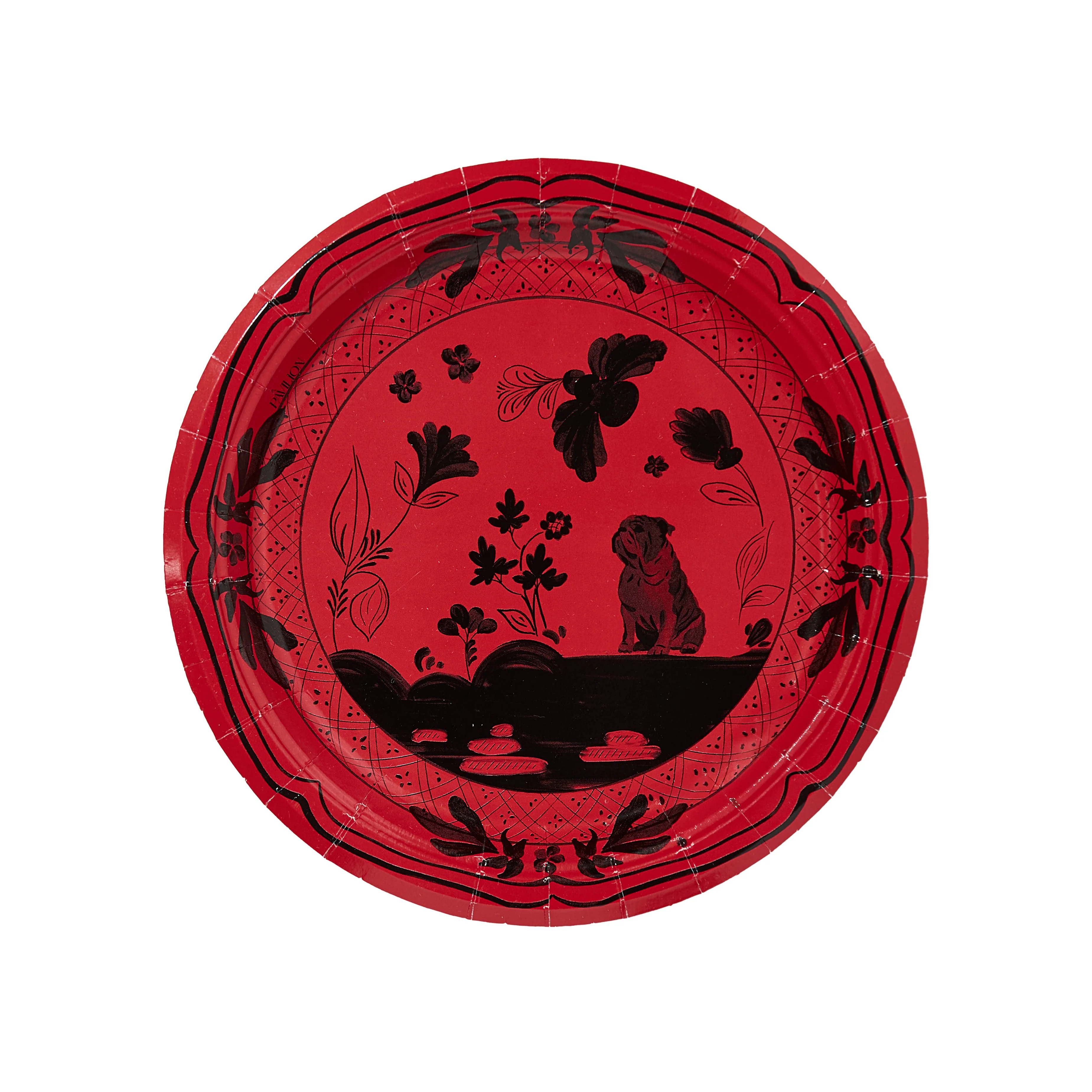 Annie's Athens Bulldog Red and Black Dessert Collegiate Paper Plates - 8 Pack | Pavilion Paper