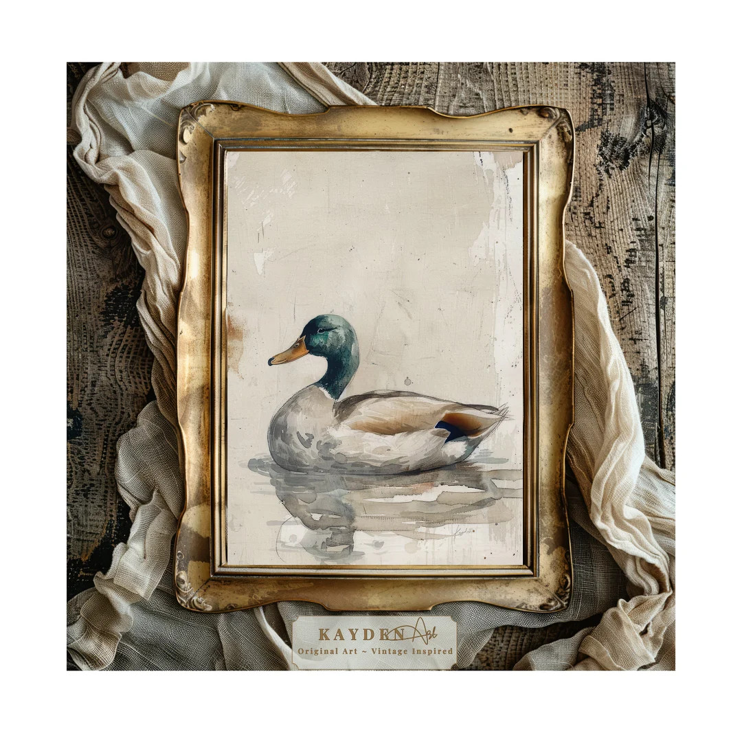 Mallard Duck Watercolor Painting, Original Art Print, Home Decor, Traditional Homes, Country Styl... | Etsy (US)