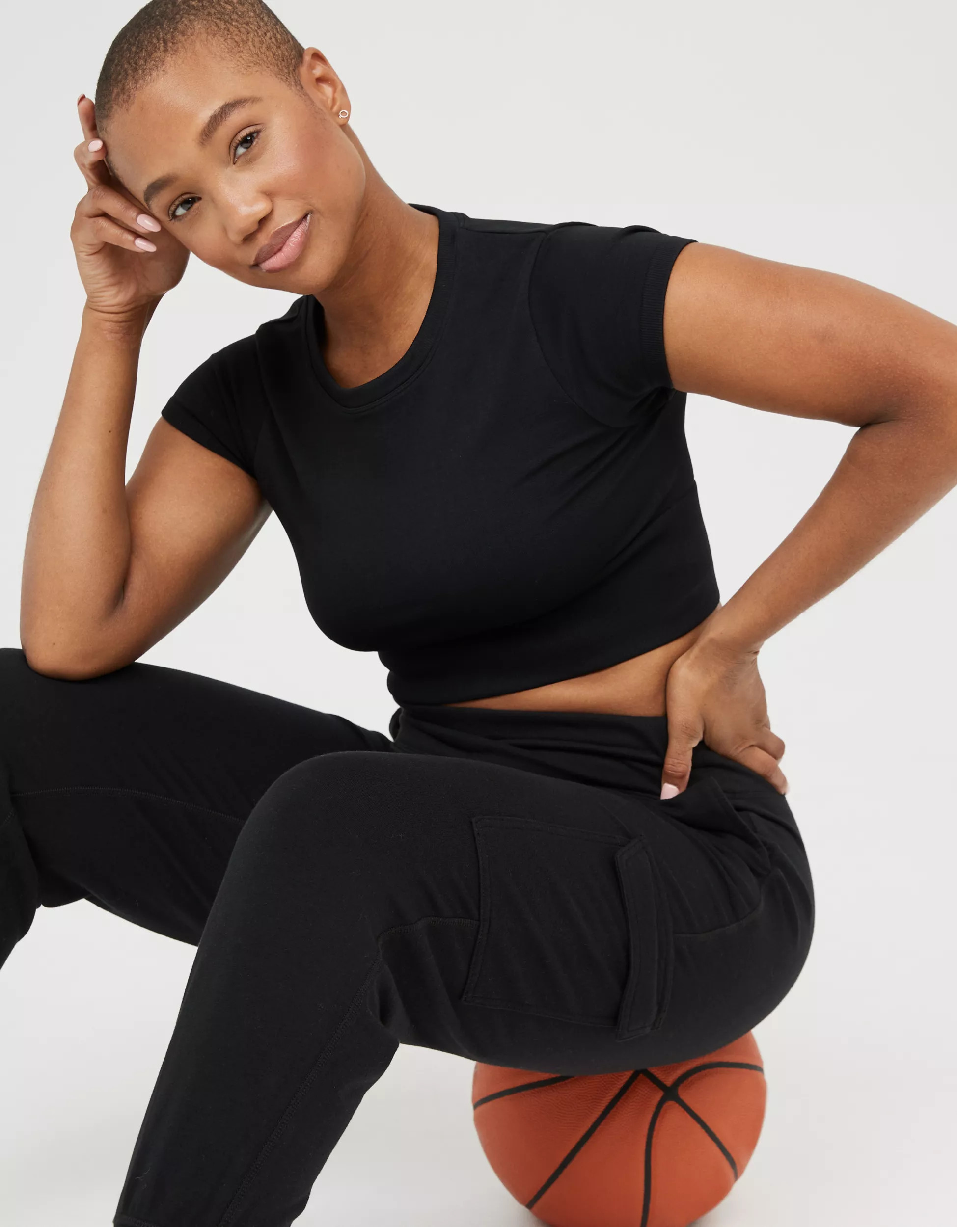 OFFLINE By Aerie Sidewalk Seamless Cropped T-Shirt | American Eagle Outfitters (US & CA)