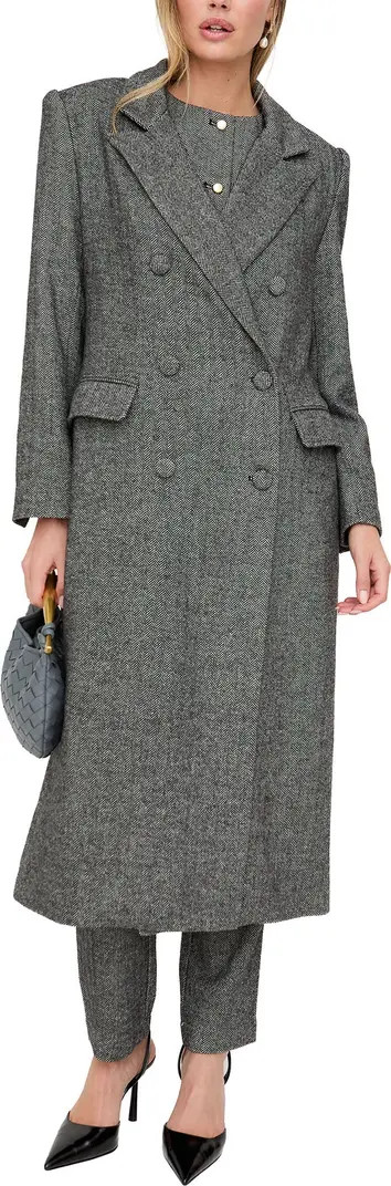 Lily and Lionel London Jakki Tailored Herringbone Print Coat | Nordstrom | Nordstrom