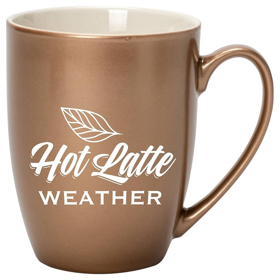 Elanze Designs Hot Latte Weather Bronze 10 ounce New Bone China Coffee Cup Mug | Amazon (US)