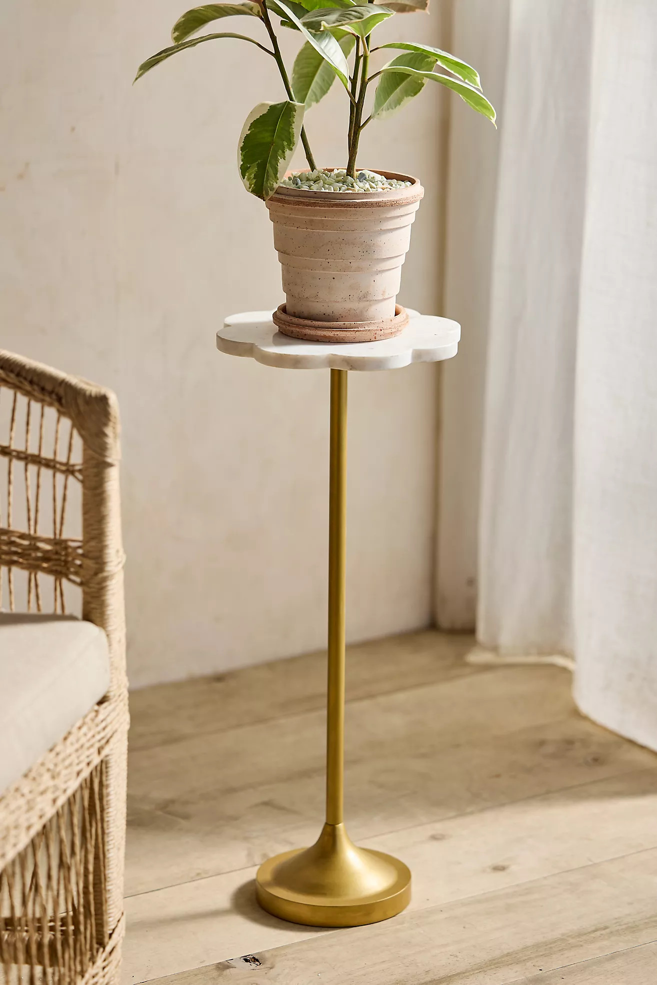 Marble Flower Side Table | Anthropologie (US)