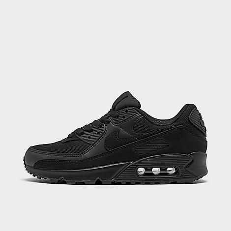 Nike Women's Air Max 90 Casual Shoes in Black/Black Size 6.5 Leather | Finish Line (US)