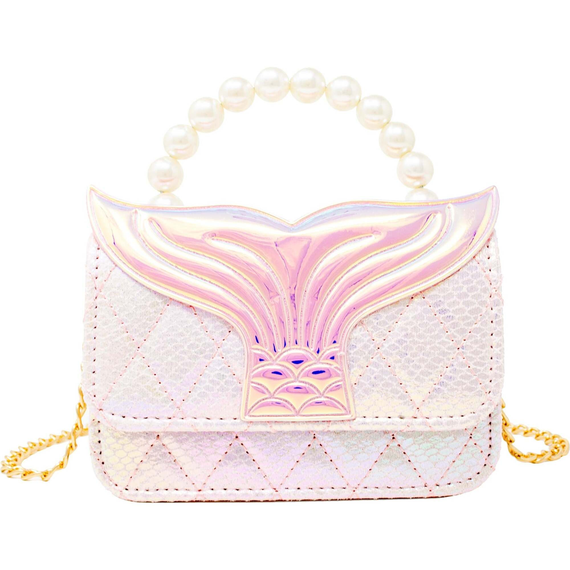 Mermaid Tail Pearl Handle Bag,  Pink | Maisonette