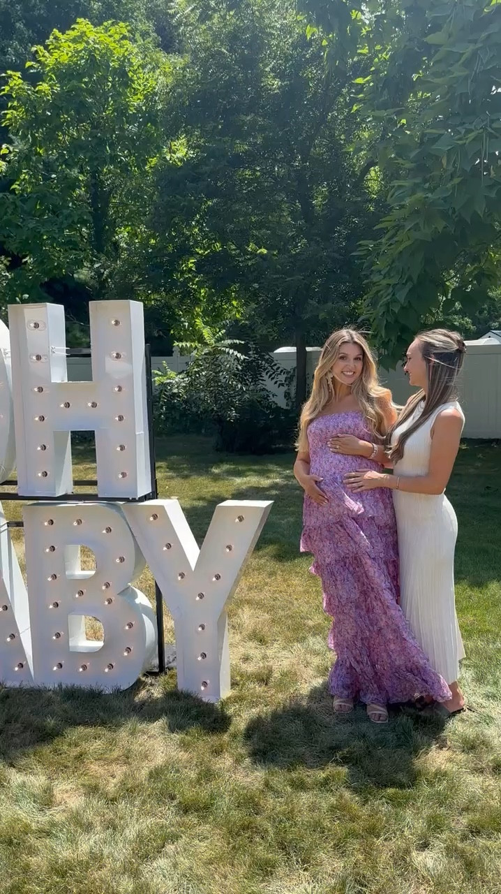 Baby girl baby shower 💕💜🎀
Pink and purple theme shower
Girl mom shower 
Baby shower dress
Pink baby shower dress
Purple baby shower dress
Floral shower dress
My dress is sold out but linked similar options & my earrings ✨

#LTKBump #LTKBaby