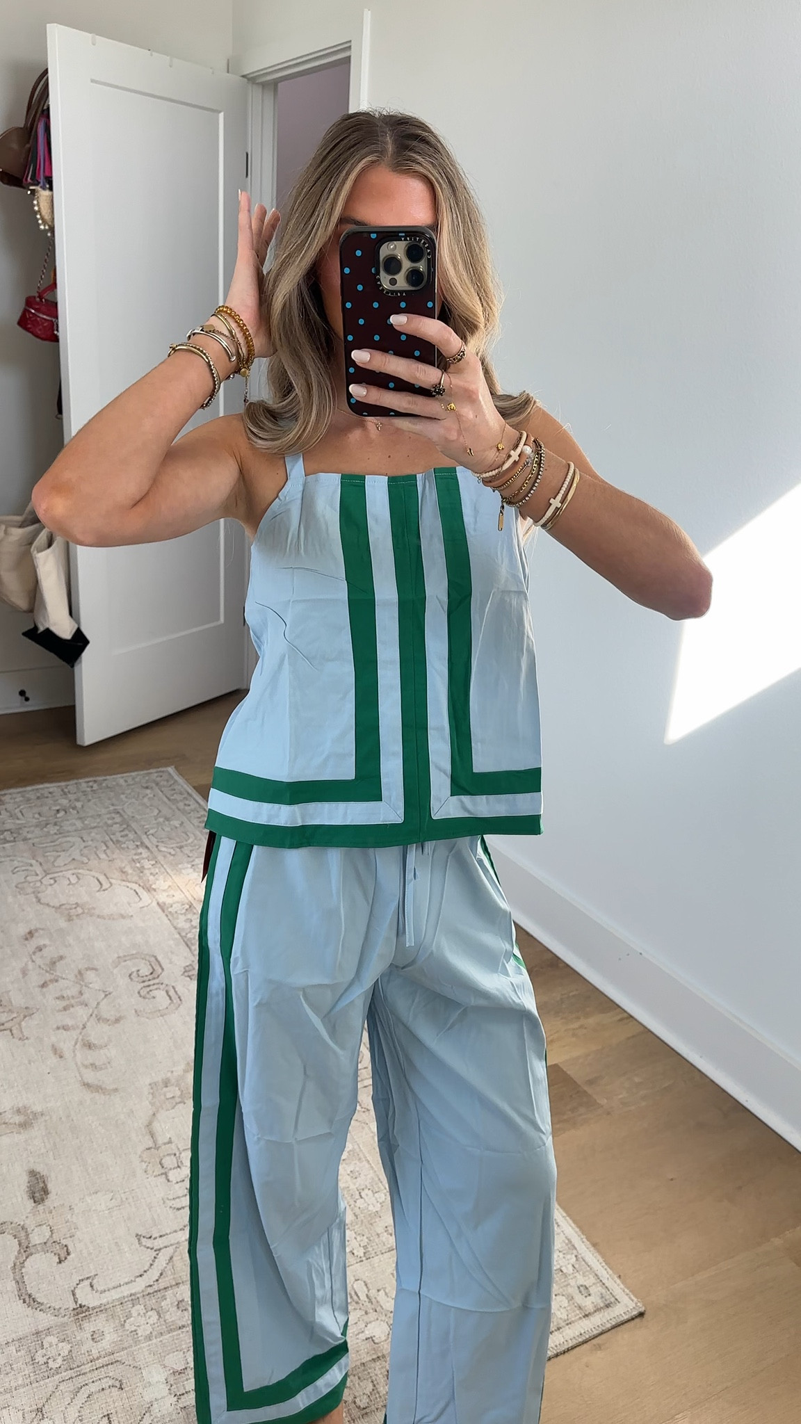 Amazon size small Tankaneo Womens 2 Piece Lounge Set Summer Casual Color Block Cami Top Wide Leg Pants Set Beach Vacation Outfits

#LTKSeasonal #LTKSwim #LTKootd