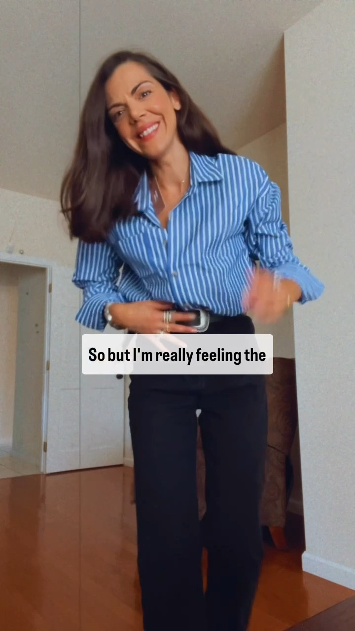 I’m wearing a size small in the royal blue & white button down shirt. It fits TTS. 

Boots are a size 8 and fit TTS. 

I linked similar black jeans. These unfortunately aren’t available. 

#LTKStyleTip #LTKOver40 #LTKFindsUnder50