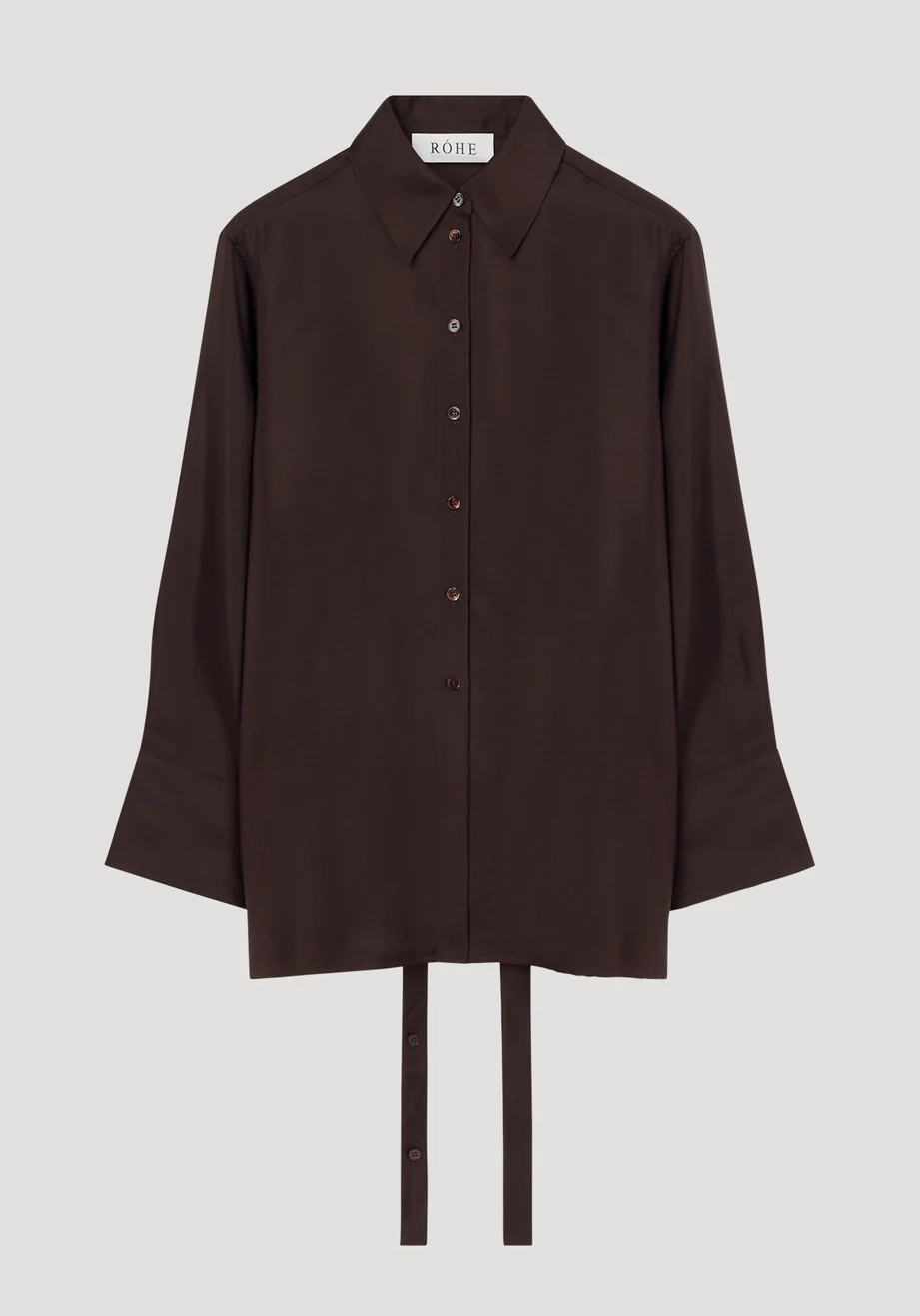 deconstructed silk shirt | mahogany | Rohe