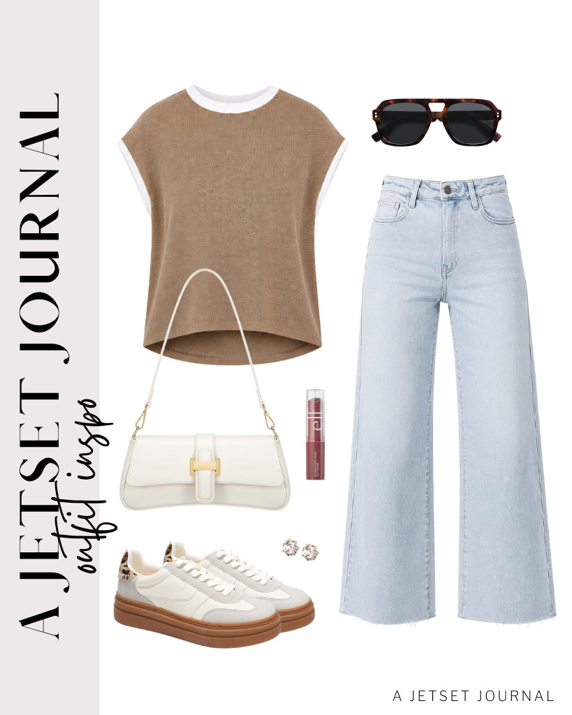 For a clean, everyday look, wear this knit sweater vest, which pairs perfectly with Allimy's wide-leg jeans. To complete the 'fit, you can add a pair of Project Cloud Platform Sneakers for a bit of height. I also included a stylish shoulder bag to complete the look.

#LTKSeasonal #LTKSaleAlert #LTKTravel
 

 