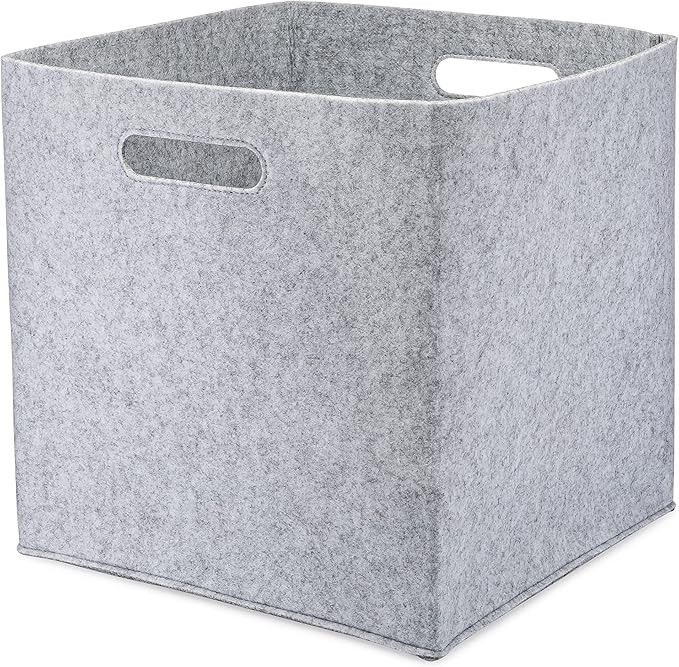 Parker Baby Felt Foldable Storage Cube Bin - 13 Inch Nursery Cubby Storage Bin Cubes for Cube Org... | Amazon (US)