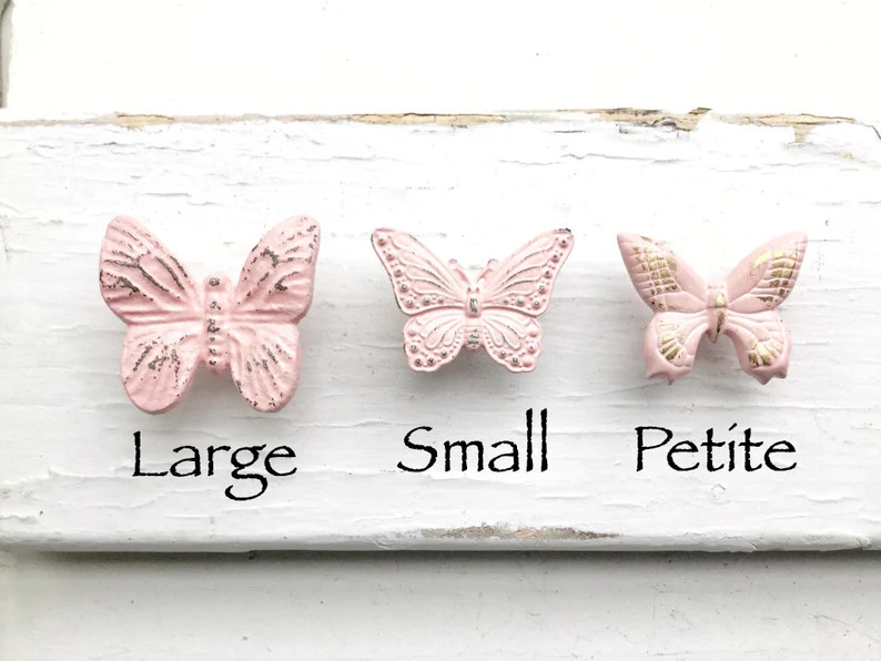 Butterfly Knob , Metal Drawer Pull , Knobs , Decorative Knobs , Light Blue Hardware , Beach House... | Etsy (Global)