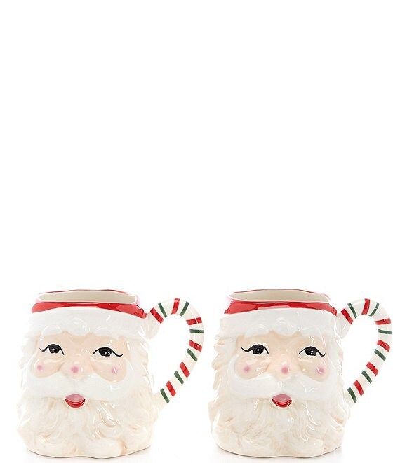 Santa Figural Mugs, Set of 2 | Dillard's