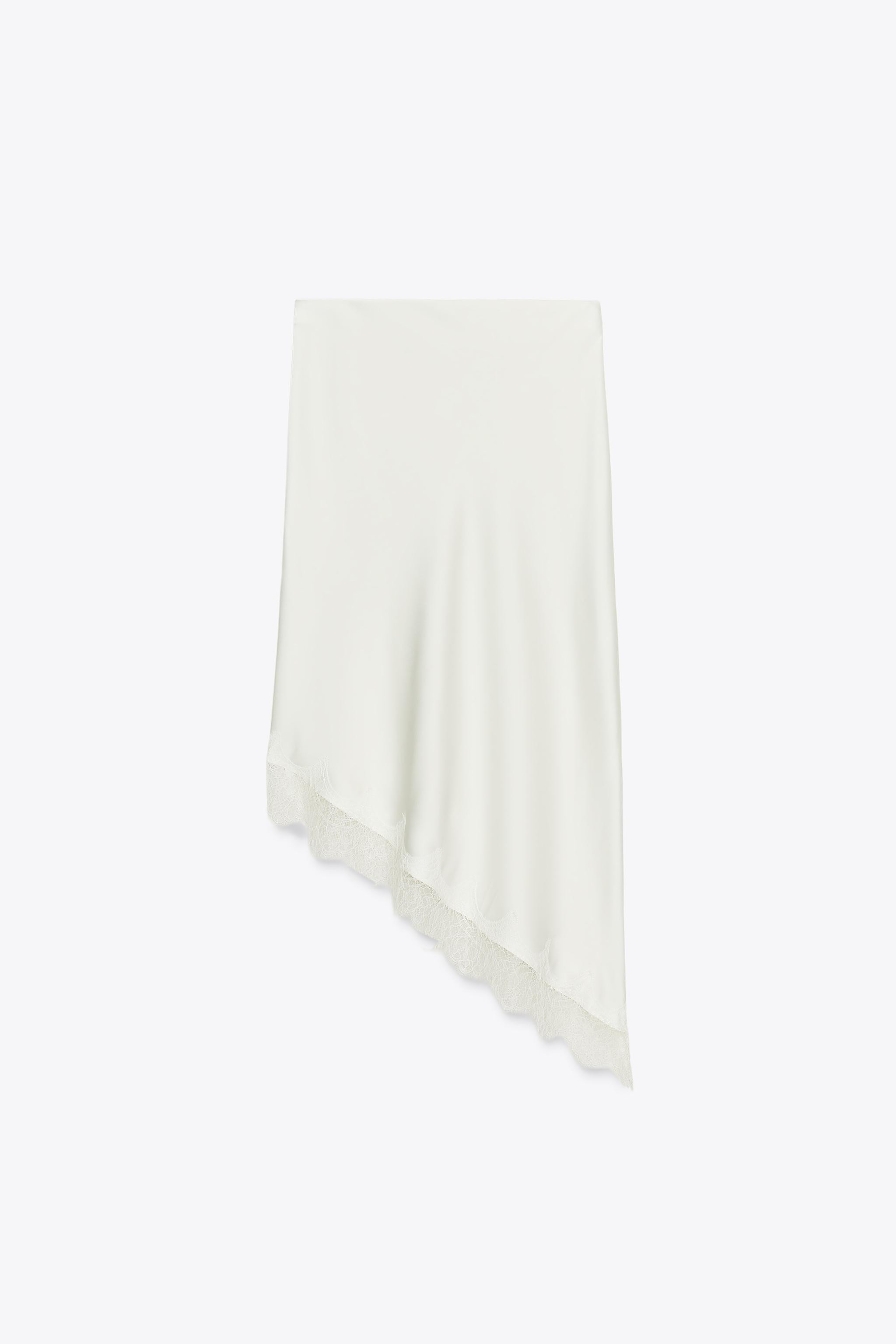 SATIN LACE SKIRT | Zara UK