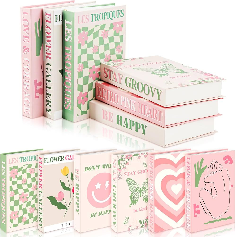 Honoson Preppy Room Decor Preppy Decorative Books Modern Fashion Coffee Table Book for Shelf Deco... | Amazon (US)