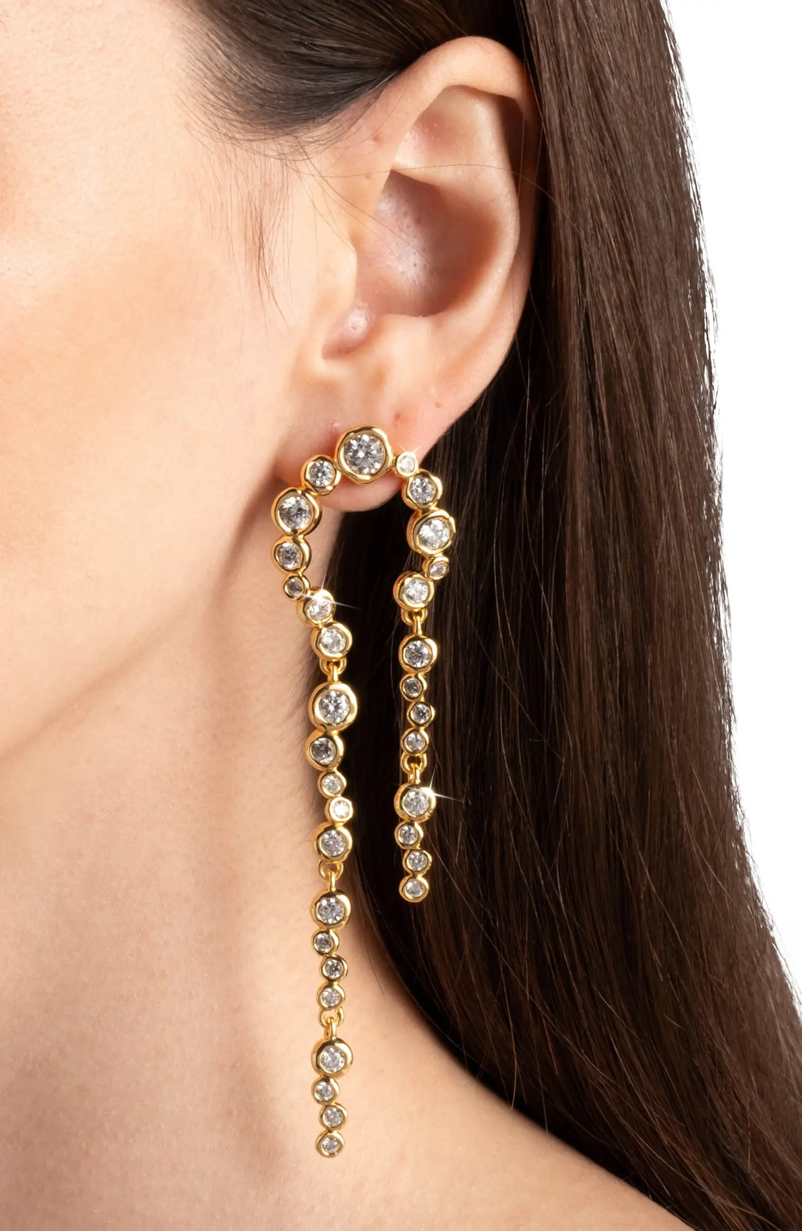Asterales Arched Long Drop Earrings | Nordstrom