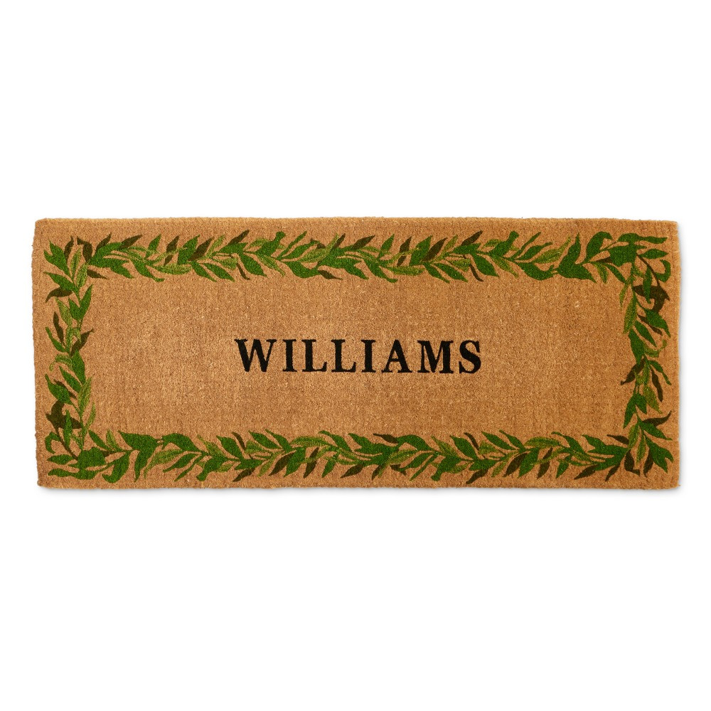 Bay Leaf Coir Personalized Doormat | Williams-Sonoma