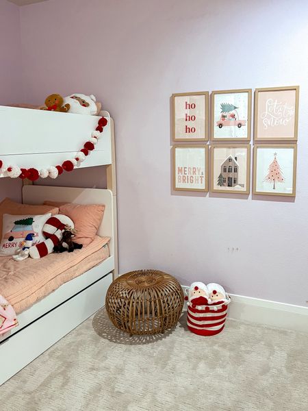 Printable Christmas wall art girls Christmas bedroom decor 