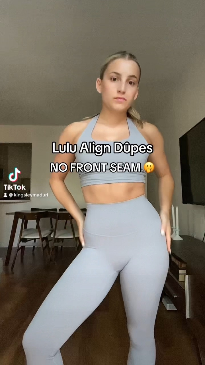 Affordable comfy workout leggings with no front seam, lululemon align dupes 

#LTKFitness