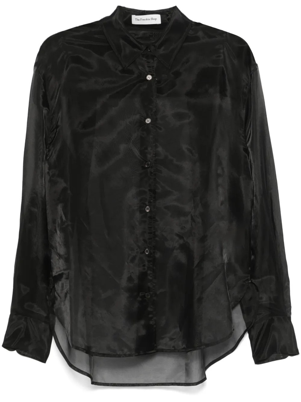 The Frankie Shop Peri sheer shirt - Black | Farfetch Global