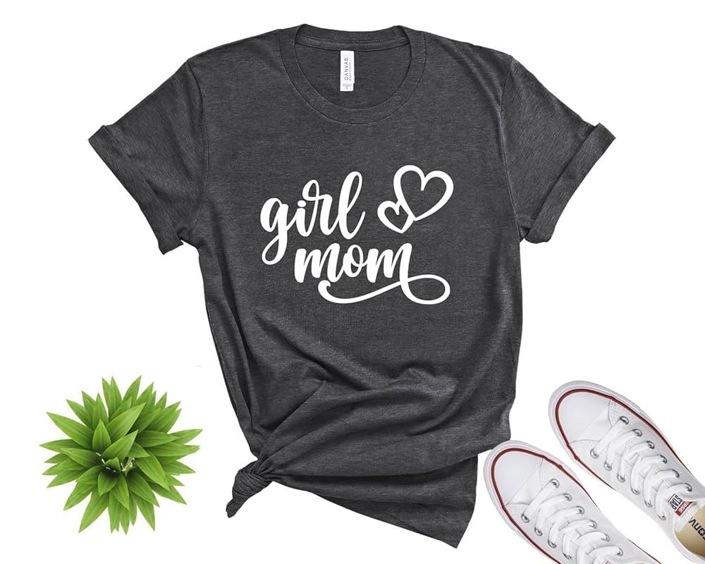 Girl Mom T-Shirt, Mom Of Girls, Mama Shirt | Amazon (US)