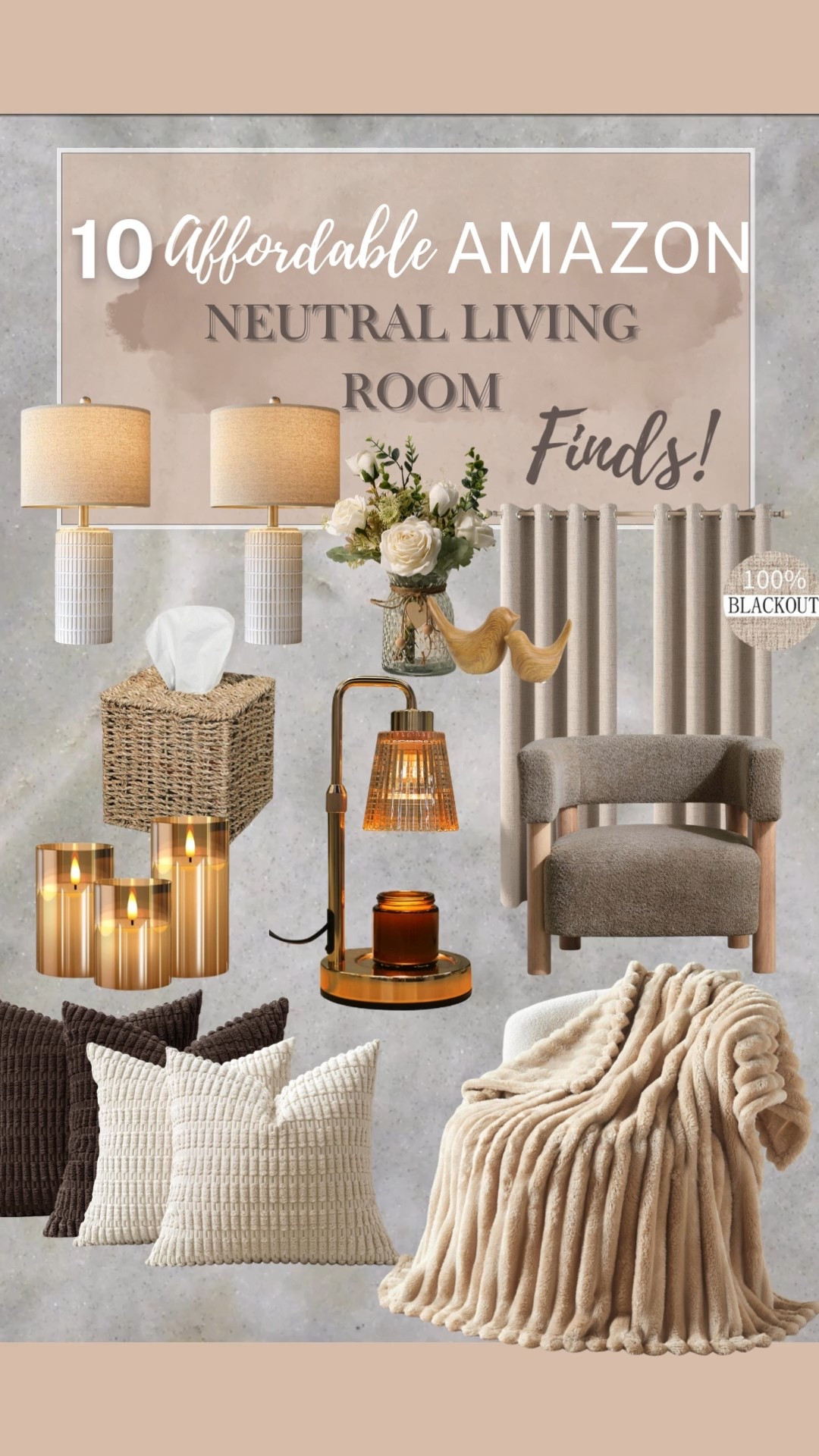 Create a warm, cozy neutral living room with these affordable Amazon decor finds. Perfect for beige, minimalist, and modern neutral homes. Save for later 🤍

#LTKGiftGuide #LTKFindsUnder50 #LTKHome